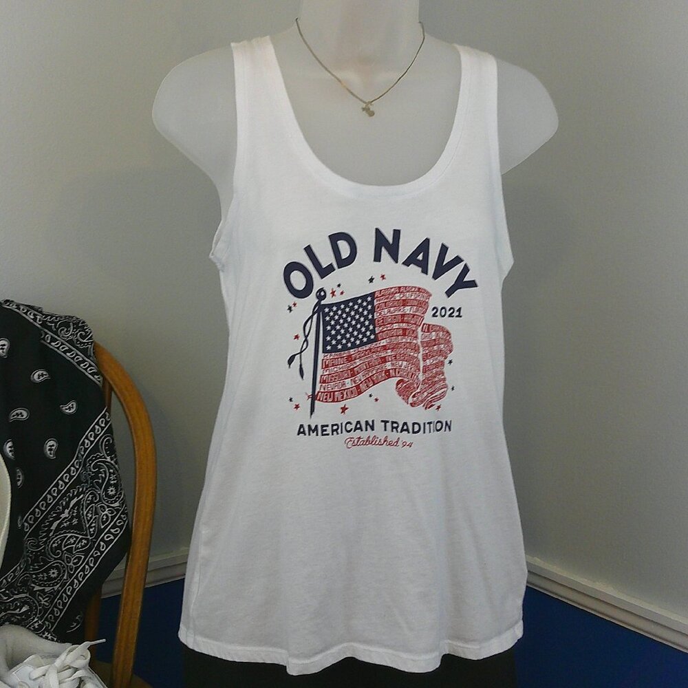 Old Navy Patriotic Graphic Swing Tank